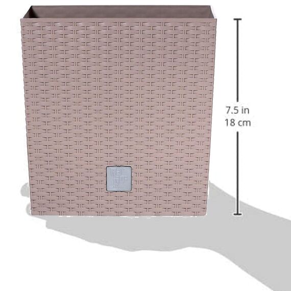 4 -Liter -Zeit -Topf mit Eimer zu pflanzen in Mocca Farbe 17 x 17 x 17 cm.