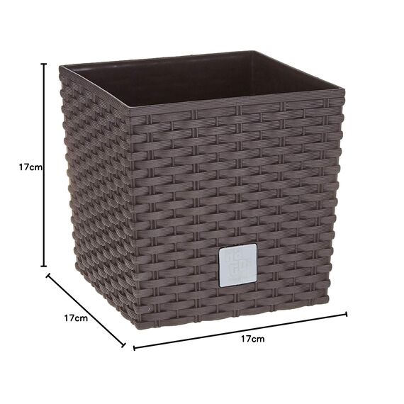 Prosper Plast drts170l-440u 17 x 17 x 17 cm "Rato" Low Blumentopf – Dunkelbraun