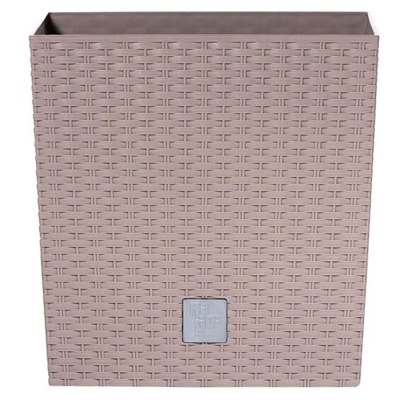 10 -Liter -Zeit Pot mit Eimer zu pflanzen in der Mocca -Farbe 22,3 x 22,3 x 22,8 cm.