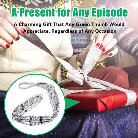 Augshy 2 Packungen Makramee-Hänge-Pflanzgefäß, Indoor-Hänge-Pflanzkorb mit Holzperlen, dekorativer Makramee-Topfhänger für Heimdekoration (grau)