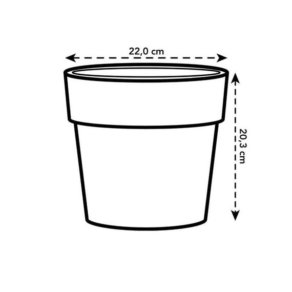 elho B.for Original Rund 22 - Blumentopf für Innen - Ø 22.0 x H 20.3 cm - Grau/Warmes Grau