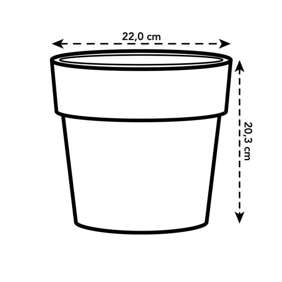 Elho B.for Original Rund 22 - Blumentopf - Maulbeer - Drinnen - Ø 22 x H 20.3 cm