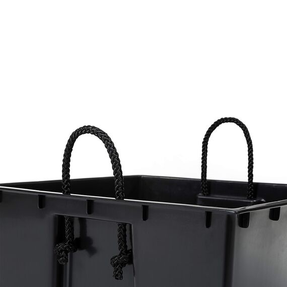 HappyFlower MultiProject Blumentopf | Pflanzkübel | inkl. Einsatz | Quadrat | Rattan-Optik | 4 Größen 3 Farben | Übertöpfe (19 cm x 19 cm/Höhe 36 cm, Braun)