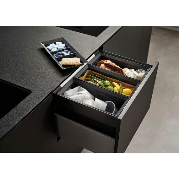 BLANCO SELECT Eimerdeckel 15 Liter | Kunststoff schwarz | Deckel zur Eimerabdeckung und Sammlung von Kleinteilen | Perfekt auf BLANCO SELECT II und FLEXON II abgestimmtes Design