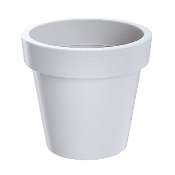 rg-vertrieb Blumentopf Blumenkübel Rund Pflanzkübel Pflanztopf Übertopf Lofly Größen & Farben wählbar Kunststoff Frostfest & UV-Beständig (500 Weiß)