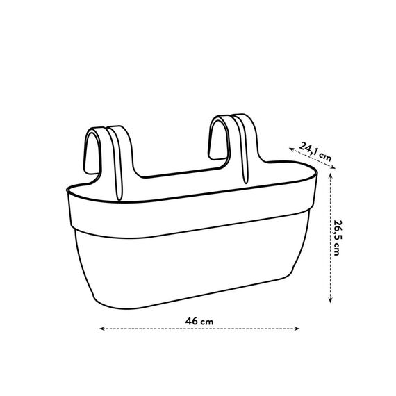 elho Vibia Campana Easy Hanger L 46 - Übertopf für Balkon & Außen - Ø 46.0 x H 26.5 cm - Gelb/Honig Gelb