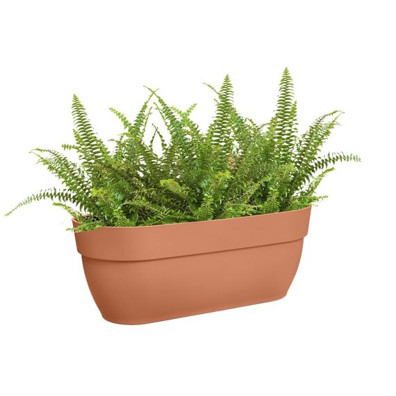 elho Vibia Campana Easy Hanger L 46 - Übertopf für Balkon & Außen - Ø 46.0 x H 26.5 cm - Braun/Terra