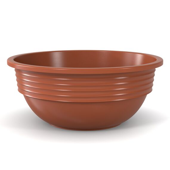 Plastard Blumenschale 40 cm Durchmesser Terrakotta Pflanzschale aus Kunststoff witterungsbeständiger Pflanztopf für Garten Balkon Terrasse runde Pflanzschale großes Pflanzgefäß ohne Löcher