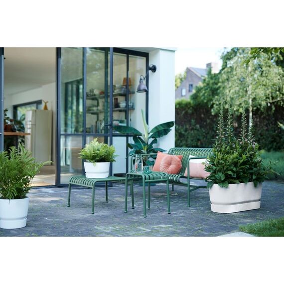 elho Greenville Rund 40 - Blumentopf für Innen und Außen - Selbstbewässerungstopf - 100% recyceltes Plastik - Ø 39.0 x H 36.8 cm - Weiß/Weiss