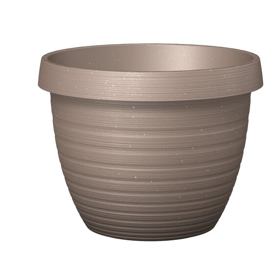 Scheurich Country Star, Pflanzgefäß aus Kunststoff, Living Taupe, 35 cm Durchmesser, 26,2 cm hoch, 14,5 l Vol.