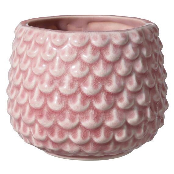 Bloomingville Pinecone Blumentopf, dekorativ, für den Innenbereich, Retro-Stil, kreativ, S (9,5 cm Ø), Rosa, Keramik