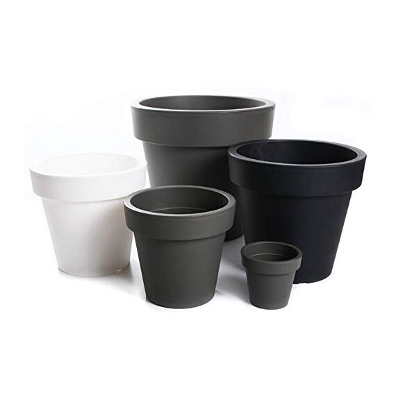 Blumentopf Blumenkübel Rund Pflanzkübel Pflanztopf Übertopf Lofly Größen & Farben wählbar (350 Anthrazit)
