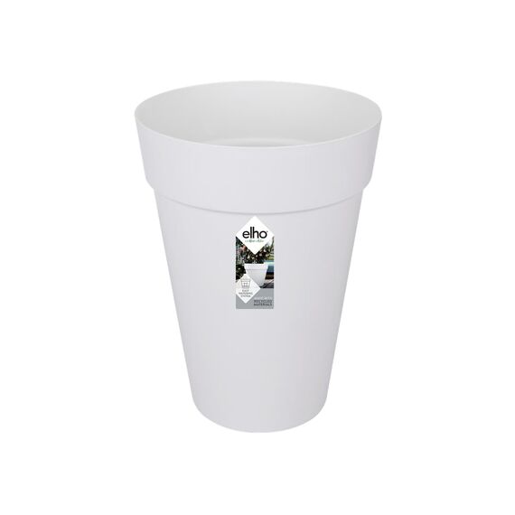 elho Loft Urban Rund Hoch 42 - Blumentopf für Außen - Ø 42.0 x H 56.0 cm - Weiß/Weiss