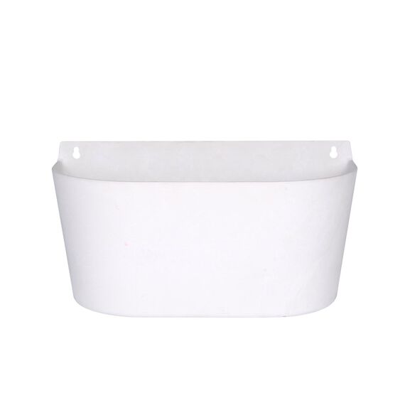 Artstone Pflanzgefäß Wandtopf Claire, frostbeständig und leichtgewichtig, Weiß, 38x17x20cm