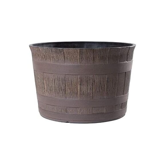 Jinfa Pflanzkübel Eiche Holzoptik Blumenkübel – Robuster Kunststoff Ø 36 cm – Für Garten, Balkon & Terrasse