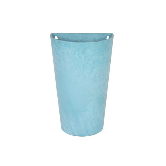 Artstone Pflanzgefäß Wandtopf Claire, frostbeständig und leichtgewichtig, Aqua, 30x18x49cm