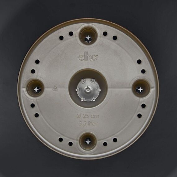 elho Loft Urban Rund Hoch 35 - Blumentopf für Außen - Ø 33.5 x H 45.3 cm - Schwarz/Anthrazit