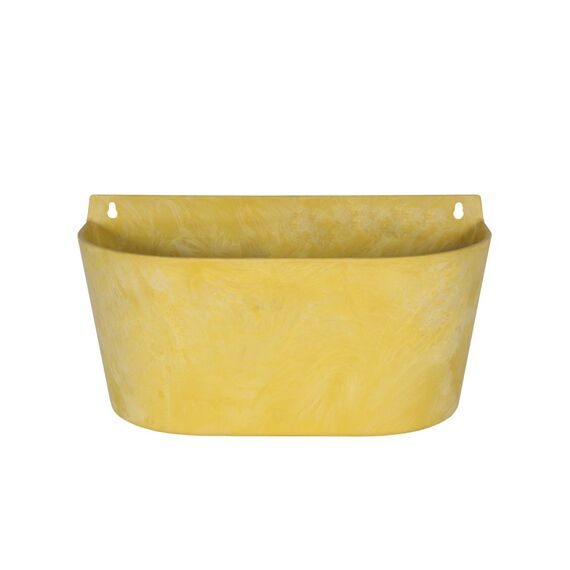 Artstone Pflanzgefäß Wandtopf Claire, frostbeständig und leichtgewichtig, Gelb, 38x17x20cm