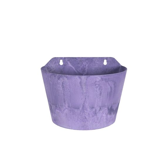 Artstone Pflanzgefäß Wandtopf Claire, frostbeständig und leichtgewichtig, Lila, 24x16x18cm