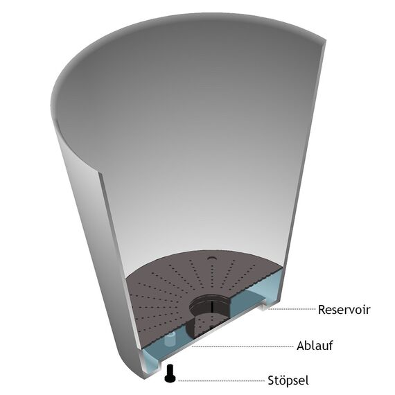 Artstone Pflanzgefäß Wandtopf Claire, frostbeständig und leichtgewichtig, Pink, 38x17x20cm