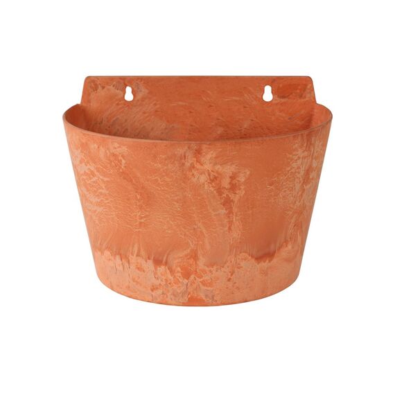 Artstone Pflanzgefäß Wandtopf Claire, frostbeständig und leichtgewichtig, Terra, 38x17x20cm