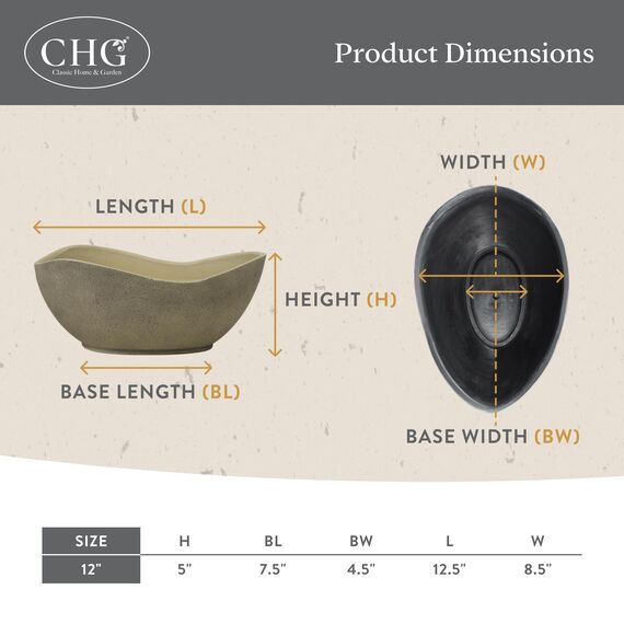 Classic Home and Garden 573D-102 Arc Pot Planter Beton