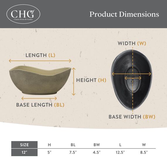 Classic Home and Garden 573D-120 Arc Pot Ãœbertopf Stone