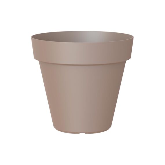 Artevasi Capri-Topf, Runder Plastiktopf, 25cm, Farbe: Taupe