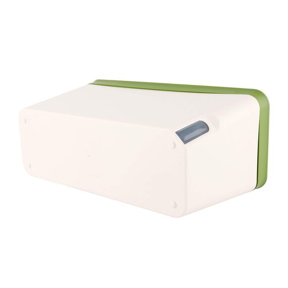 T4U 27cm Selbstwässernder Blumenkasten Kräutertopf mit ERD-Bewässerungs-System Grün 3er-Set Kunststoff Blumentopf Pflanzgefäß Rechteck für Küche Balkon Fensterbank