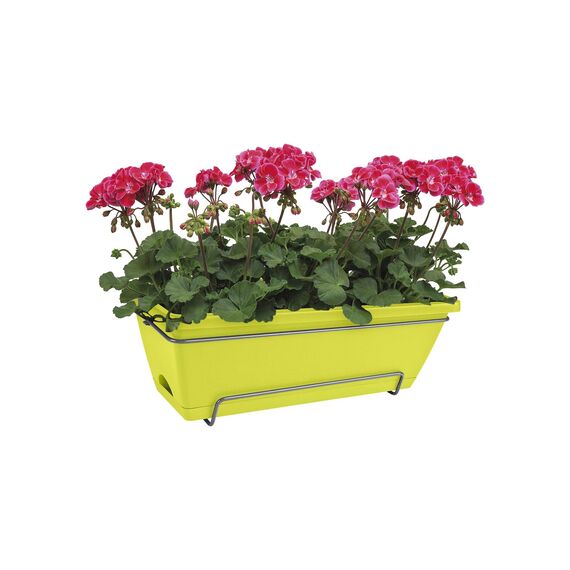 Elho Barcelona Allin1 50 - Planter - Lime Green - Outdoor & Balcony - L 50 x W 28.6 x H 21.4 cm