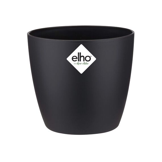 Elho Brussels Rund Mini 10,5 - Blumentopf - Lebhaft Schwarz - Drinnen - Ø 11 x H 9.7 cm