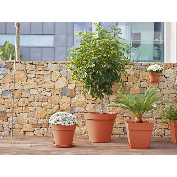 Artevasi Capri-Topf, Runder Plastiktopf, 50cm, Farbe: Terrakotta