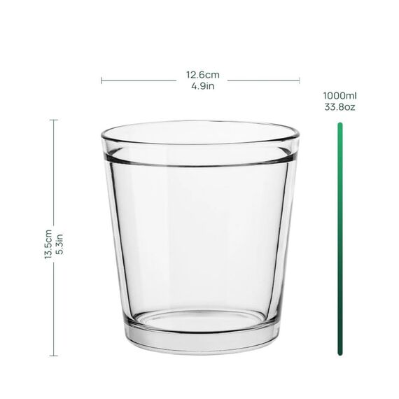 TREND FOR HOME Blumentopf Glas 13.5 cm Blumentopf Orchideen Orchideentopf Transparent Übertopf aus Glas Pflanztopf Übertopf aus Blumenkübel Blumenübertopf | 1000 ml | ⌀ 12.5 cm | Orchid