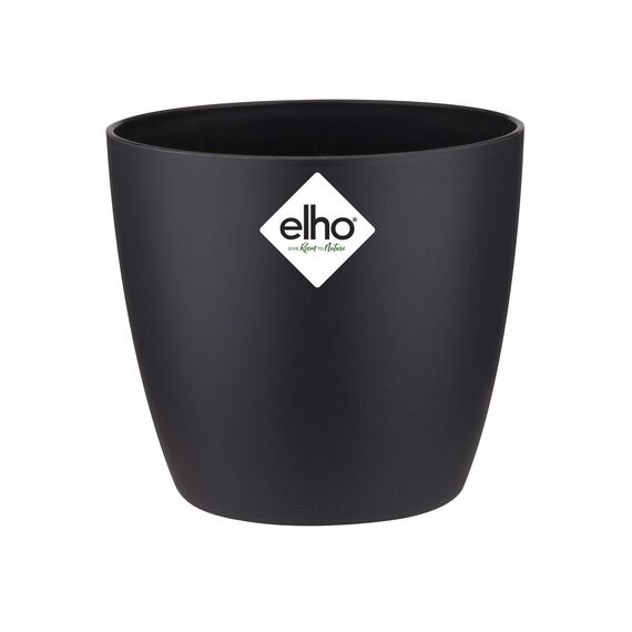 Elho Brussels Rund Mini 10,5 - Blumentopf - Lebhaft Schwarz - Drinnen - Ø 11 x H 9.7 cm