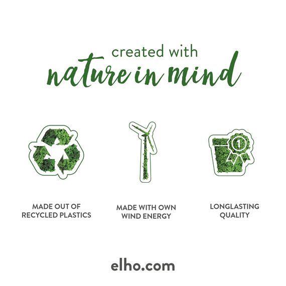 Elho Brussels Rund Mini 10,5 - Blumentopf - Lebhaft Schwarz - Drinnen - Ø 11 x H 9.7 cm