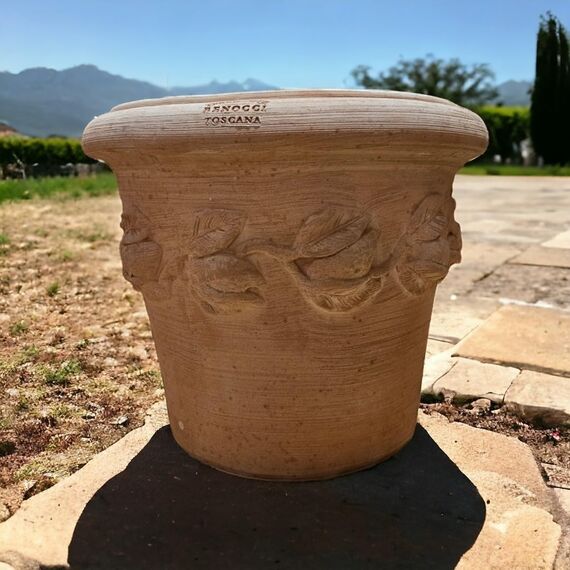 Teramico Blumentopf Pflanzgefäß Übertopf Terracotta FROSTFEST QUALITÄTSWARE Conca Limoni (30cm)