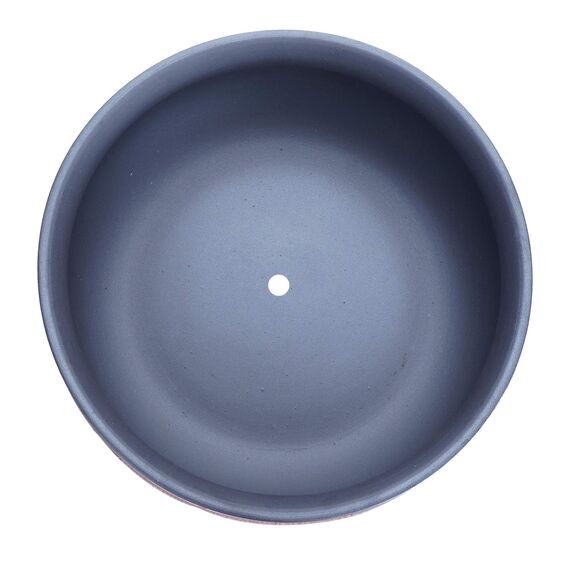 ARTKETTY 7,7 Zoll große runde saftige Pflanzgefäße mit Drainage Bambusschale Keramik glasierte Bonsai-Töpfe für Innen- / Außenpflanzen Garten dekorative Kaktusblumenbehälterschale