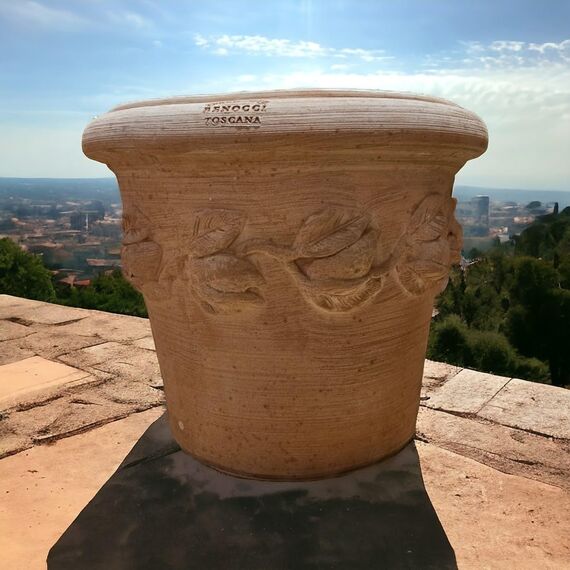 Teramico Blumentopf Pflanzgefäß Übertopf Terracotta FROSTFEST QUALITÄTSWARE Conca Limoni (30cm)