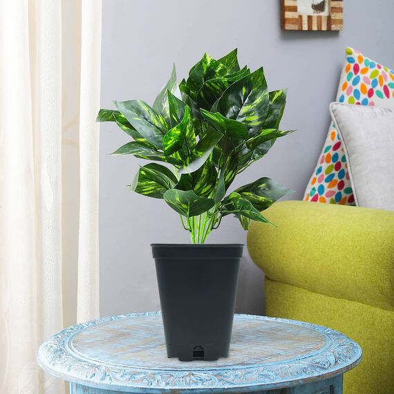 Murgiplast Quadratische Pflanztöpfe aus Kunststoff für den Innenanbau, Pflanzgefäße für den Anbau, Außenbehälter für Pflanzen und Blumen, 1 Liter, 10 x 10 x 14 cm, 15 Stück.