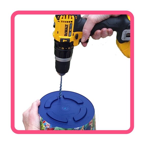 Hum Flowerpots, 22 cm, 3er-Set, in Verschiedenen Farben und Mustern, Blumentöpfe aus Kunststoff für Drinnen und Draußen, Kolibri Blau