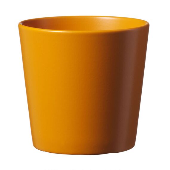 Soendgen Keramik Blumenübertopf, Dallas Esprit, mango-orange, 16 x 16 x 15 cm, 0078/0016/1862