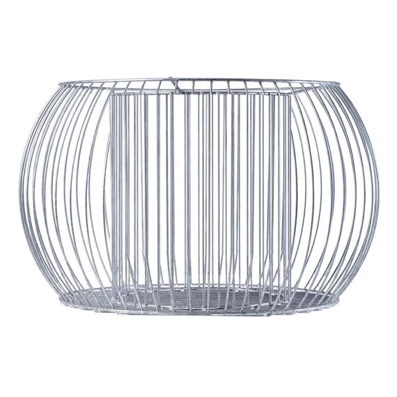 KADAX Gabionen-Pflanzkorb, Gabione, Blumentopf für Draußen, Blumen, Garten, Terrasse, runder Pflanzkübel aus verzinktem Stahl, Pflanzgefäß, Deko, Steinkorb, Hochbeet, wetterfest (Ø 53 cm, H: 33 cm)