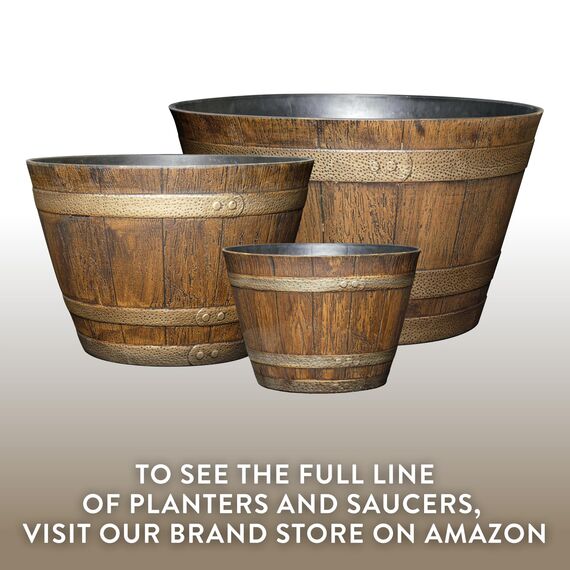 garedengoodz 74 Whiskey Pflanzgefäß, 22,9 cm Distressed Eiche