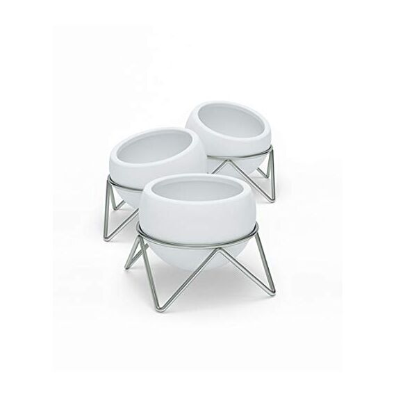 Umbra Potsy Übertopf, Weiß/Nickel,