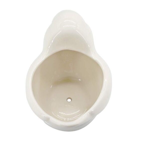 GeLive Keramik-Sukkulenten-Übertopf, Blumenvase, Bonsai-Fensterbank-Box mit Drainage-Untersetzer, bezaubernde Dekoration für den Innenbereich, Weiß