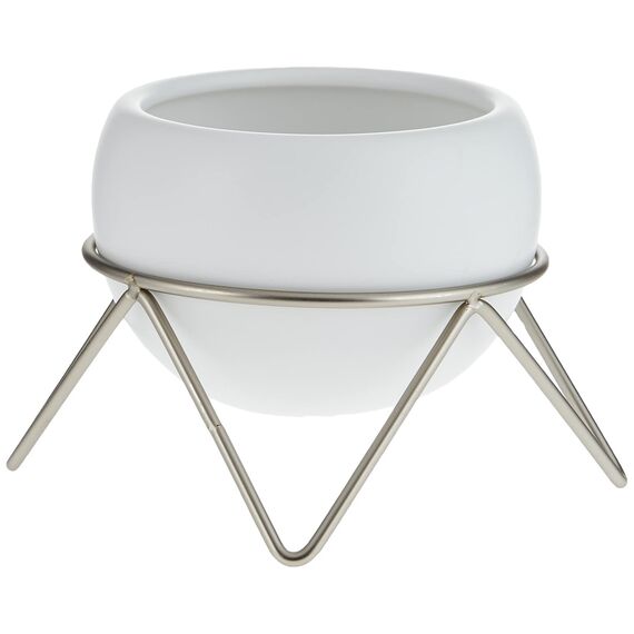 Umbra Potsy Übertopf, Weiß/Nickel,