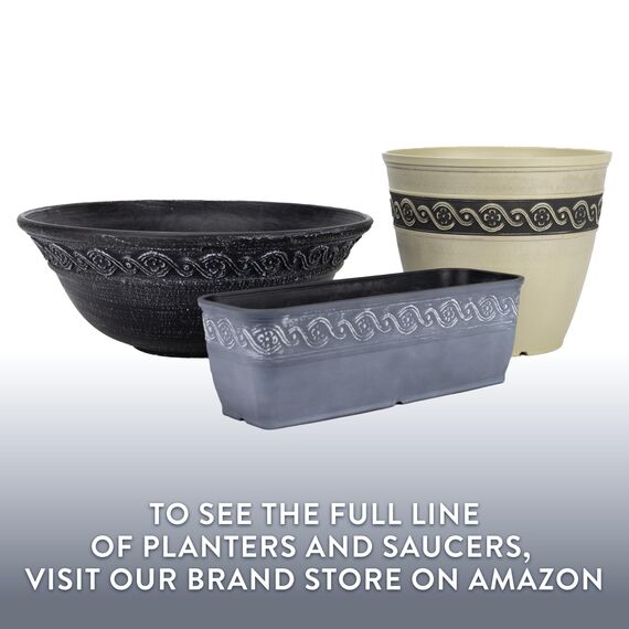 Classic Home and Garden 9411D-514 Korinthian Collection Pflanzgefäß, 25,4 cm, rund, Desert