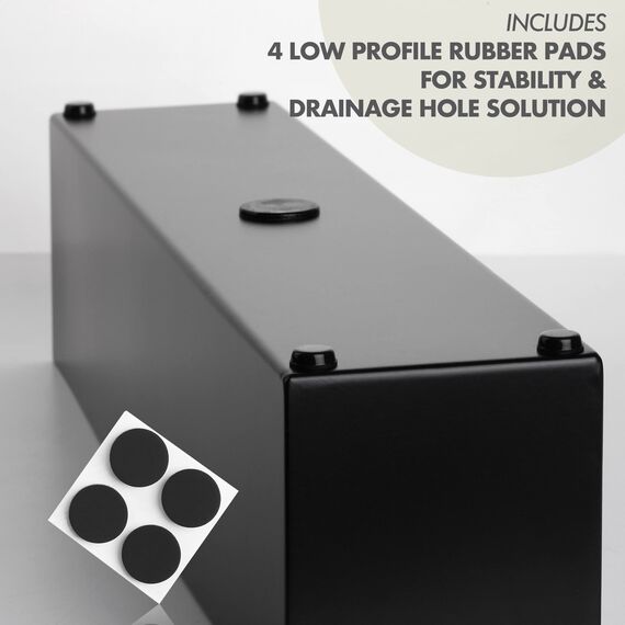 Moderner, rechteckiger Pflanzkasten – 81,3 cm Metall-Pflanzgefäß, ideal als Langer Sukkulenten-Übertopf | rechteckiger Pflanzkasten für Tisch oder Fensterbank, Pflanzgefäße für den Innenbereich |