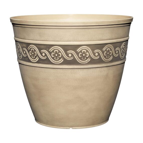 Classic Home and Garden Korinthischer Blumentopf aus Kunstharz, rechteckig, 25 cm