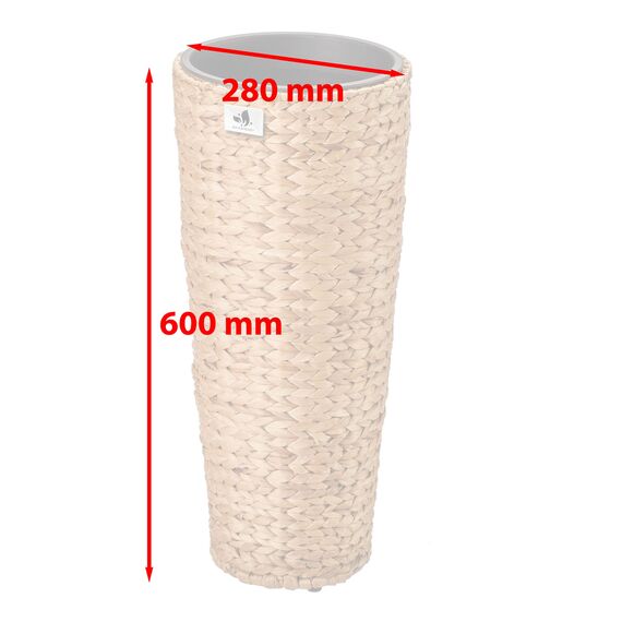 Gartenfreude mit Wasserhyazinthe 28 x 60 cm, inkl. wasserdichtem Kunststoffeinsatz, naturfarben, 4001-1009-002